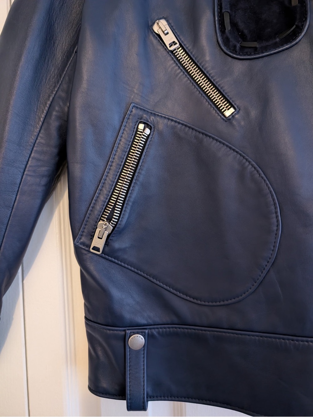 Vintage Coach Rip Repair Western Moto Leather Jacket NWT - Picture 7 of 16